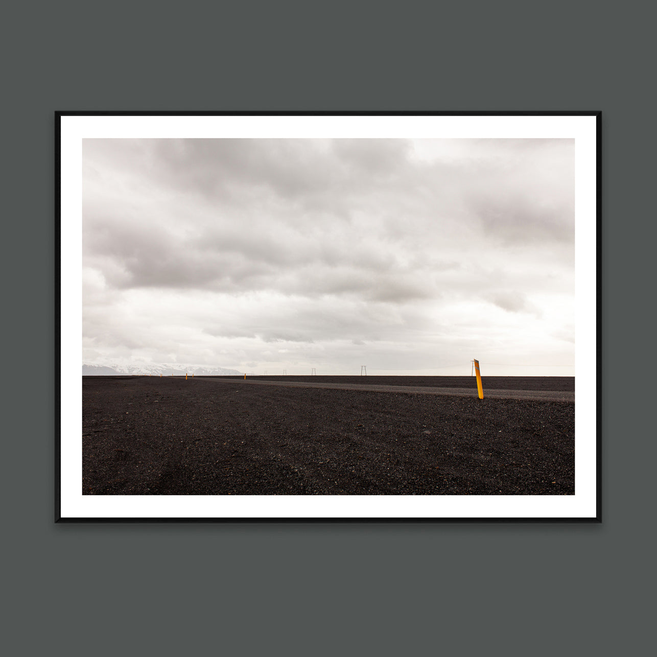 Black and white art photo by Minumo Iceland landscape for nordic wall